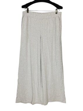 Lululemon Wide Leg Yoga Pants Women's L Heather Gray Lounge Travel Baggy